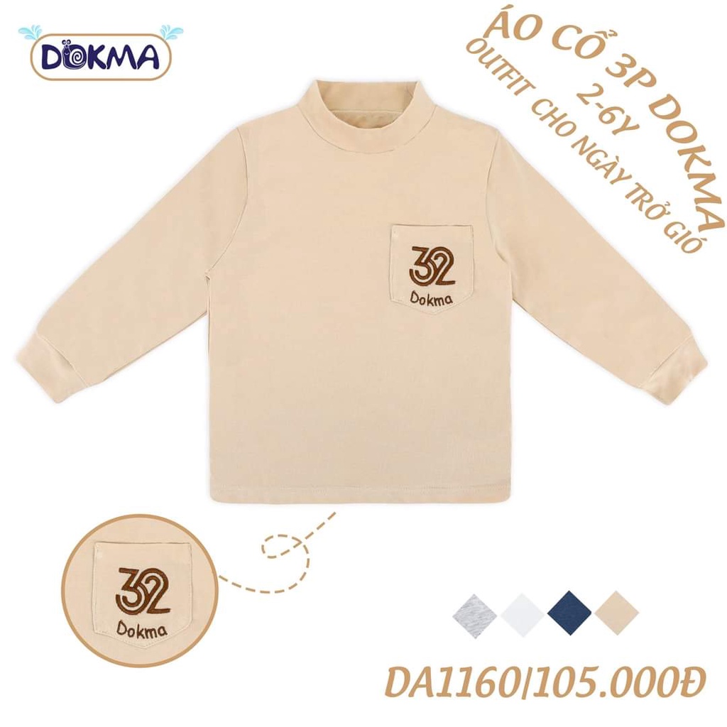 Áo giữ nhiệt cổ 3cm Dokoma DA1160 cho bé từ 2-6 tuổi