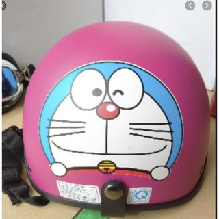 Mũ 1/2 Doremon Hồng đậm + Kính uv 400 (bảo hành 1 năm)