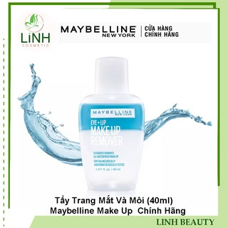 Tẩy Trang Mắt Và Môi (40ml) Maybelline Make Up Remover Eye & Lip 100% Chính Hãng
