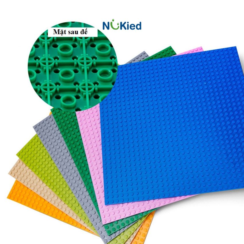 Tấm lót nền đế trưng bày lego 2 mặt dày mẫu mới đế Base KT  25,5x25,5 1024 nút hạt