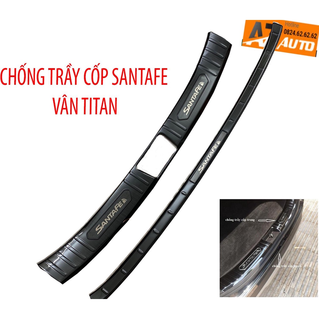 Ốp chống trầy cốp Hyundai Santafe 2019-20221 – Titan(hàng cao cấp)