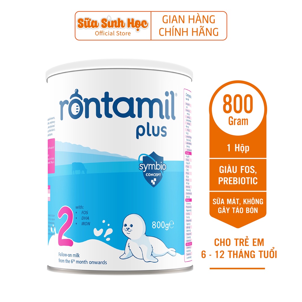 Sữa bột sinh học Rontamil Plus số 2 nhập khẩu Hà Lan 800g