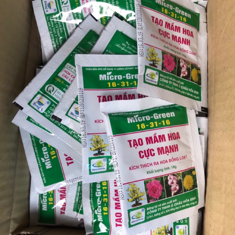 Phân Bón Tạo Mầm Hoa Cực Mạnh Micro Green gói 10gr