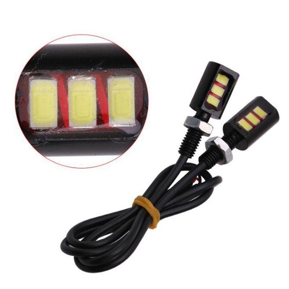 1 Cặp Bóng Đèn 5630 3SMD Ánh Sáng Trắng Siêu Sáng Gắn Đuôi Xe Hơi / Xe Máy