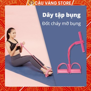 Dây kháng lực tập gym, dây kéo đàn hồi 4 ống dụng cụ tập cơ bụng tại nhà