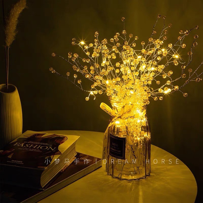 Vật liệu tự làm bó hoa Bồ công anh, có đèn phát sáng