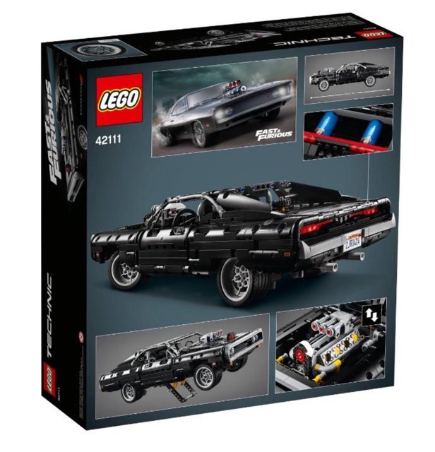 Lego UNIK BRICK 42111 Dom's Dodge Charger Siêu xe đen của Dominic Toretto trong Fast & Furious Technic.