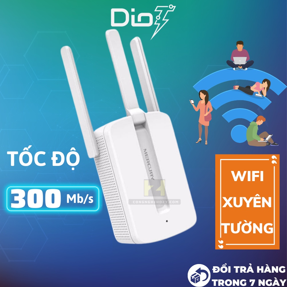 Kích sóng wifi Mercury MW310 xuyên tường  , repeater wifi thu phát wifi nâng cấp hơn MW300re