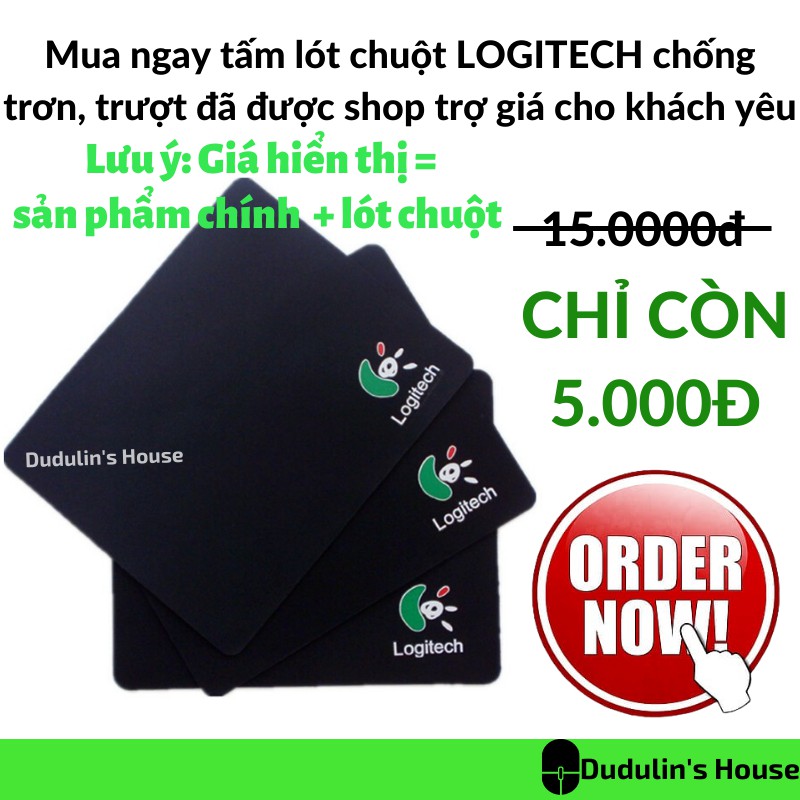 [NHẬP MÃ GIẢM SỐC] Chuột máy tính, chuột quang DELL MS111 siêu bền, cực nhạy màu đen