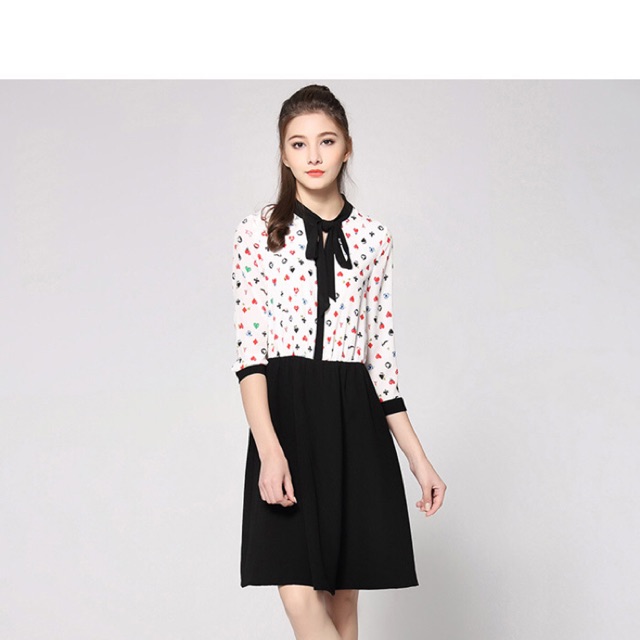 Đầm big size tay lỡ dáng dài công sở hoạ tiết size đại 5XL 90-100kg