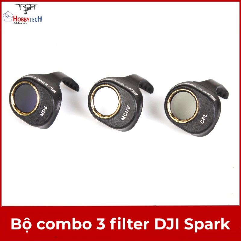 Combo 3 Filter Spark - phụ kiện flycam DJI Spark - chính hãng Sunnylife - bộ combo ND+CPL+MCUV chuyên nghiệp.