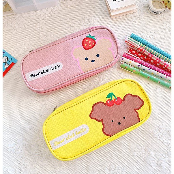 BÓP VIẾT ĐỰNG BÚT HỌC SINH HÌNH CHÓ NHIỀU MÀU - HỘP BÚT VẢI NHIỀU MÀU CỠ LỚN