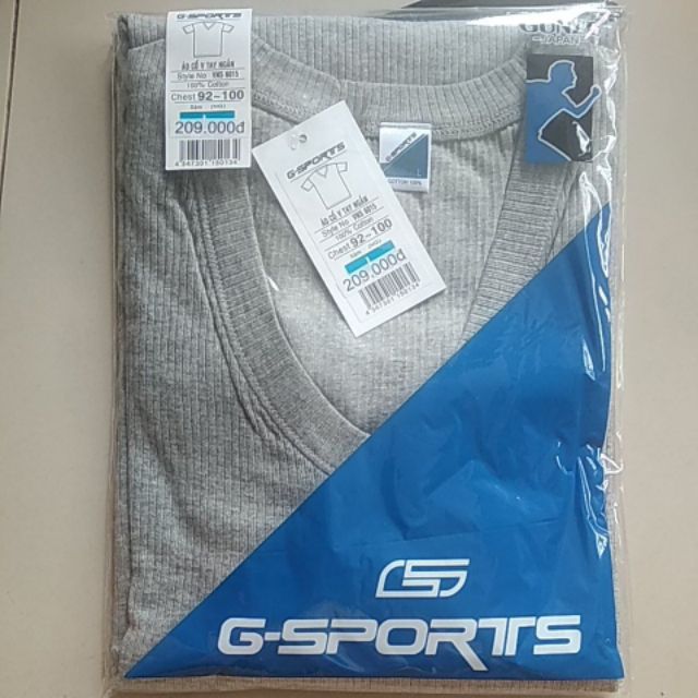 Áo thun nam cổ chữ V hàng G-sports Gunze