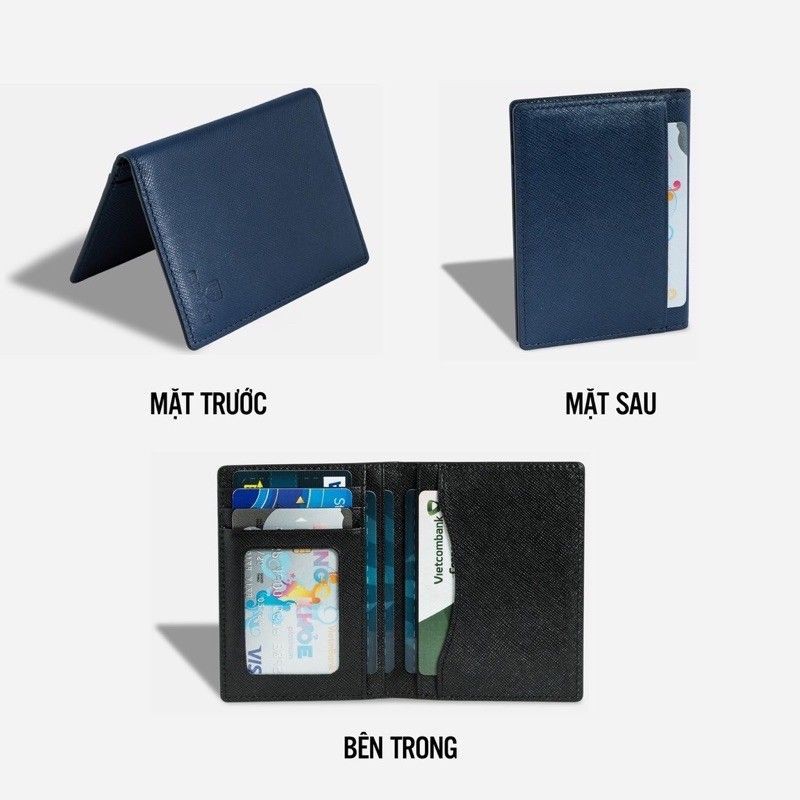 ví nam đứng công sở card da thật nhập khẩu thời trang hàn quốc TV019 card kiếng BH-12 tháng