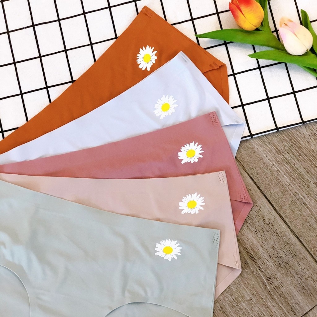 Quần Lót Nữ Quần Lót Su Hoa Cúc Không Đường May Chất Lanh Siêu Thoáng Mát Thoáng Khí Kháng Khuẩn Ảnh Thật 100% | BigBuy360 - bigbuy360.vn