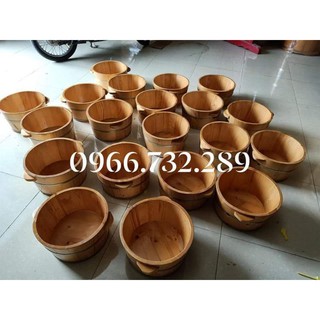 Chậu ngâm chân gỗ thông