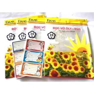 Set 40 bọc bìa + 45 nhãn vở
