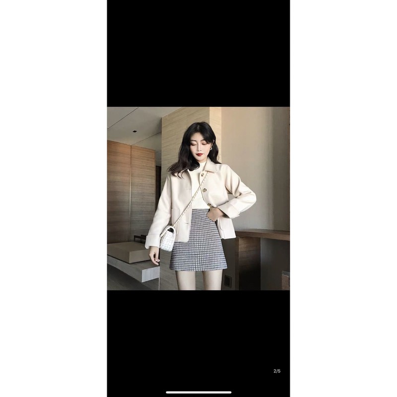 Set Áo Khoác Dạ mix Chân váy