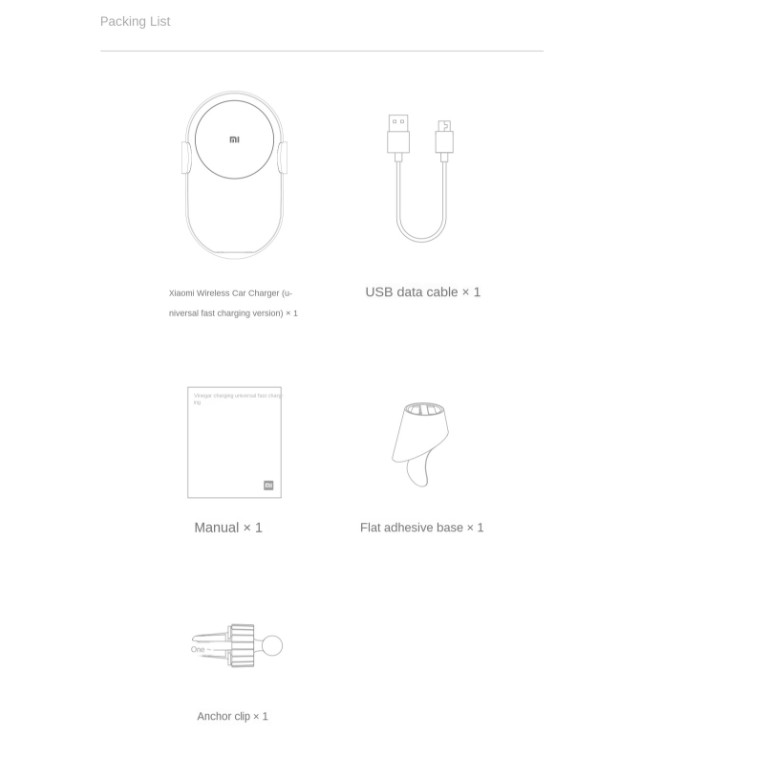 Đế giữ kiêm sạc không dây 10W ô tô Xiaomi WCJ03ZM