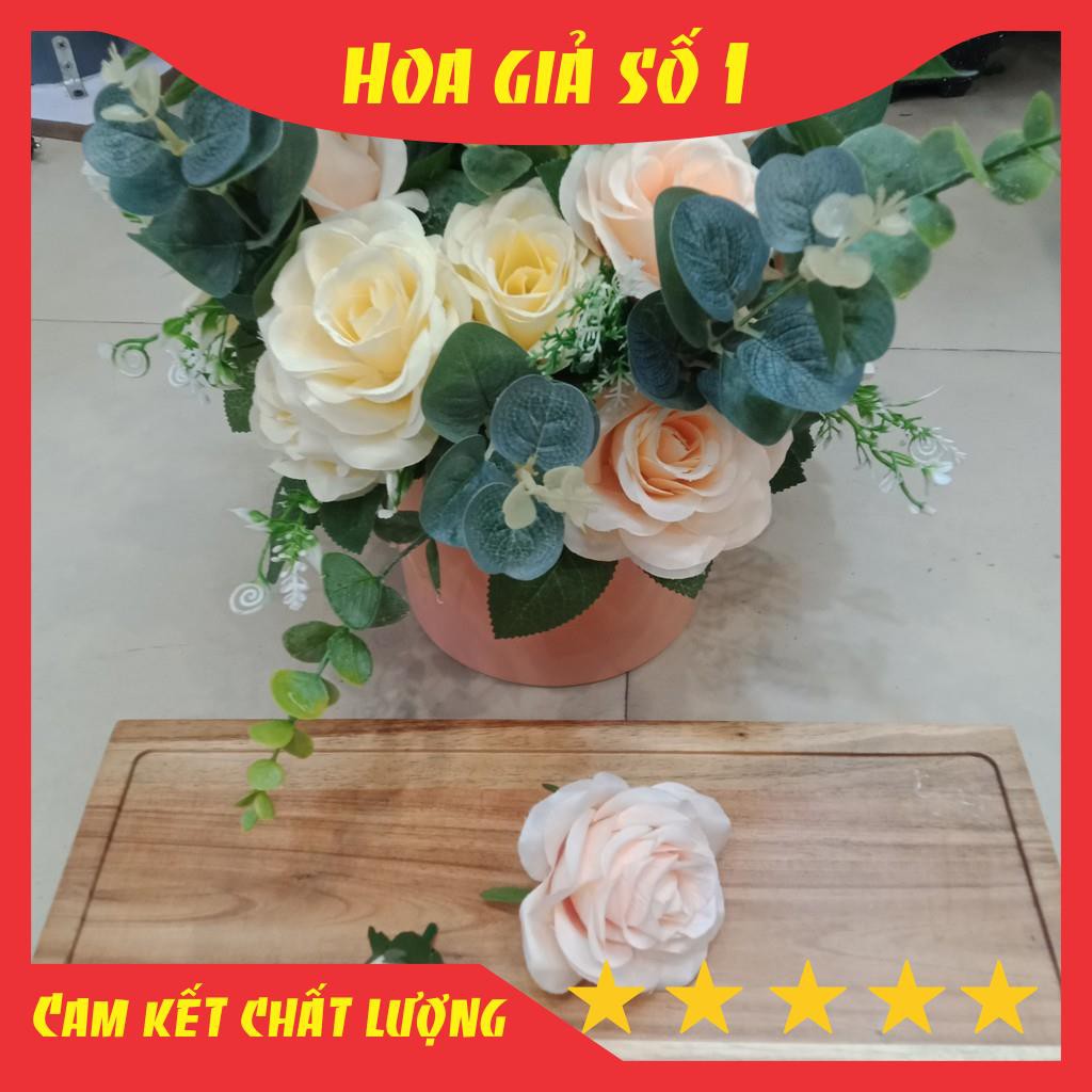 Hoa giả, nụ hoa hồng giả, màu sắc sang trọng, làm sự kiện, decor thảm cỏ nhân tạo