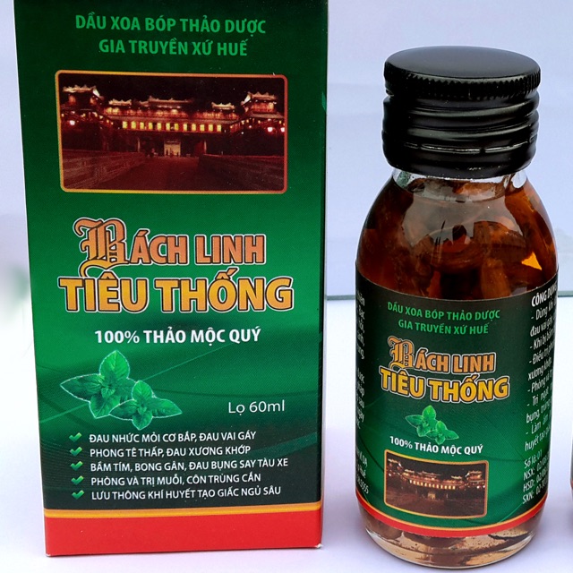 Dầu xoa bóp Bách Linh Tiêu Thống (Loại đặc biệt) (60ml/chai)