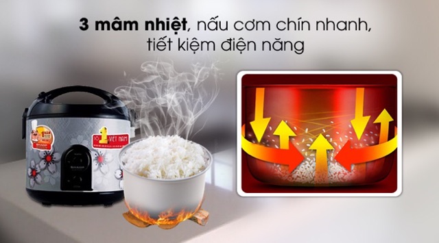 Nồi cơm điện 🍄 FREE SHIP 🍄 Nồi cơm điện Sharp 1.8 lít có hành chính hãng [noicomdien] | BigBuy360 - bigbuy360.vn