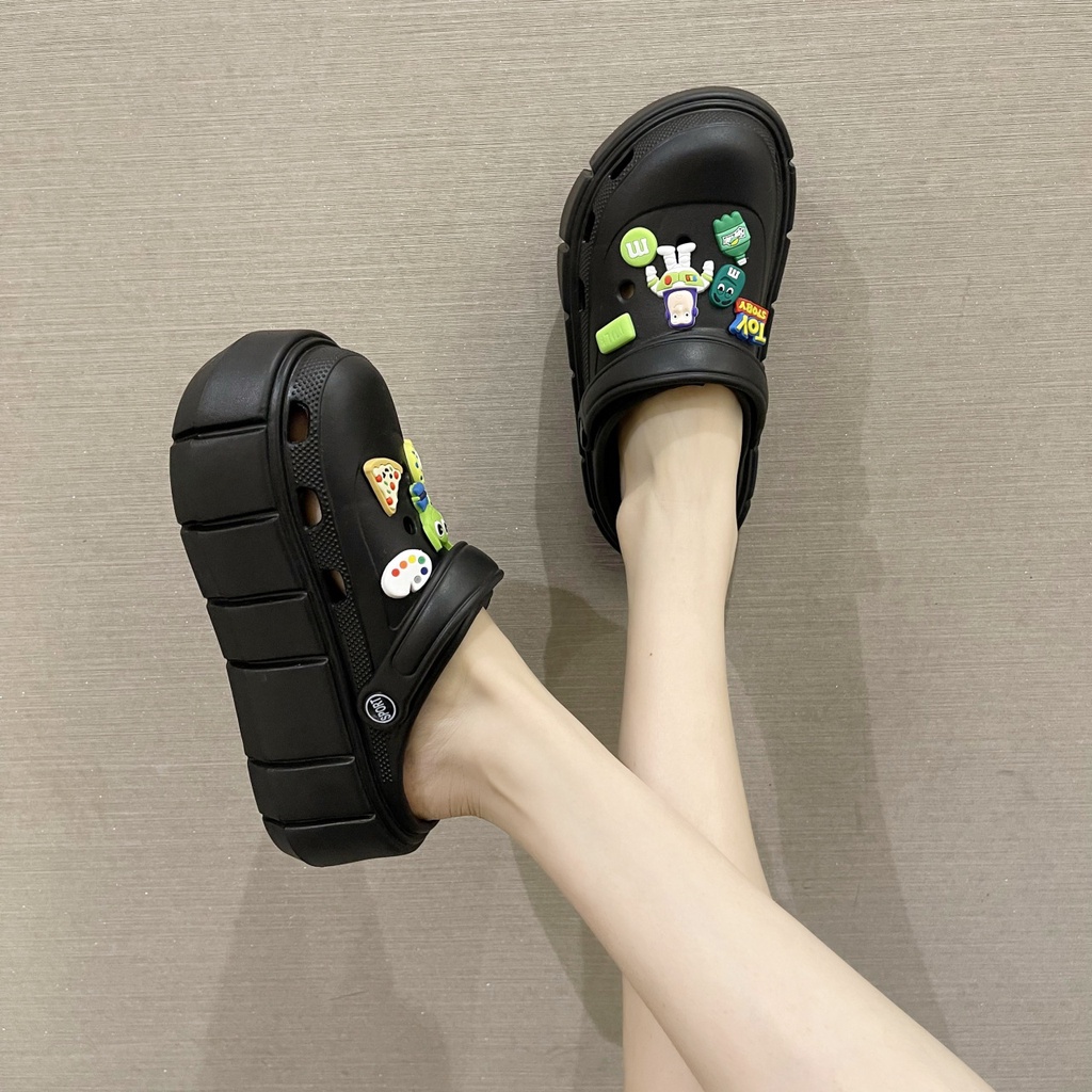Dép sục Cross đế tăng chiều cao đế êm siêu nhẹ, Dép sandal nguyên khối stick người ngoài hành tinh