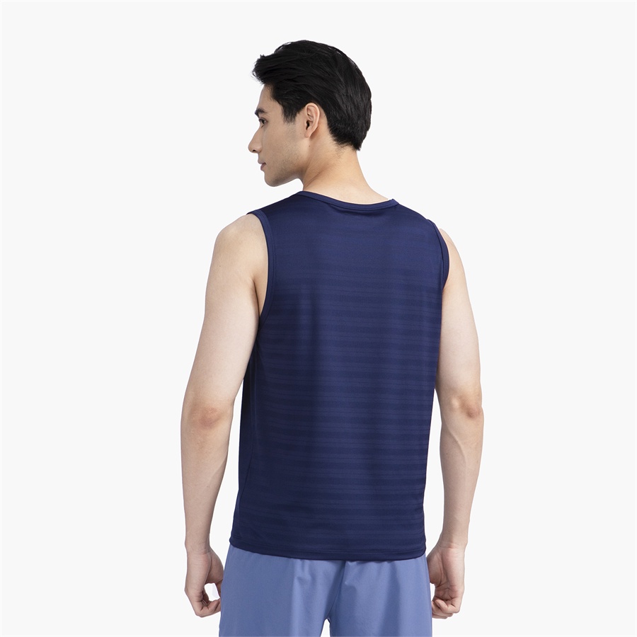 Áo ba lỗ nam ARISTINO ATT016S2 thun kẻ chìm mặc lót trong tập gym dáng tanktop sát nách vải polyester thể thao 3 màu