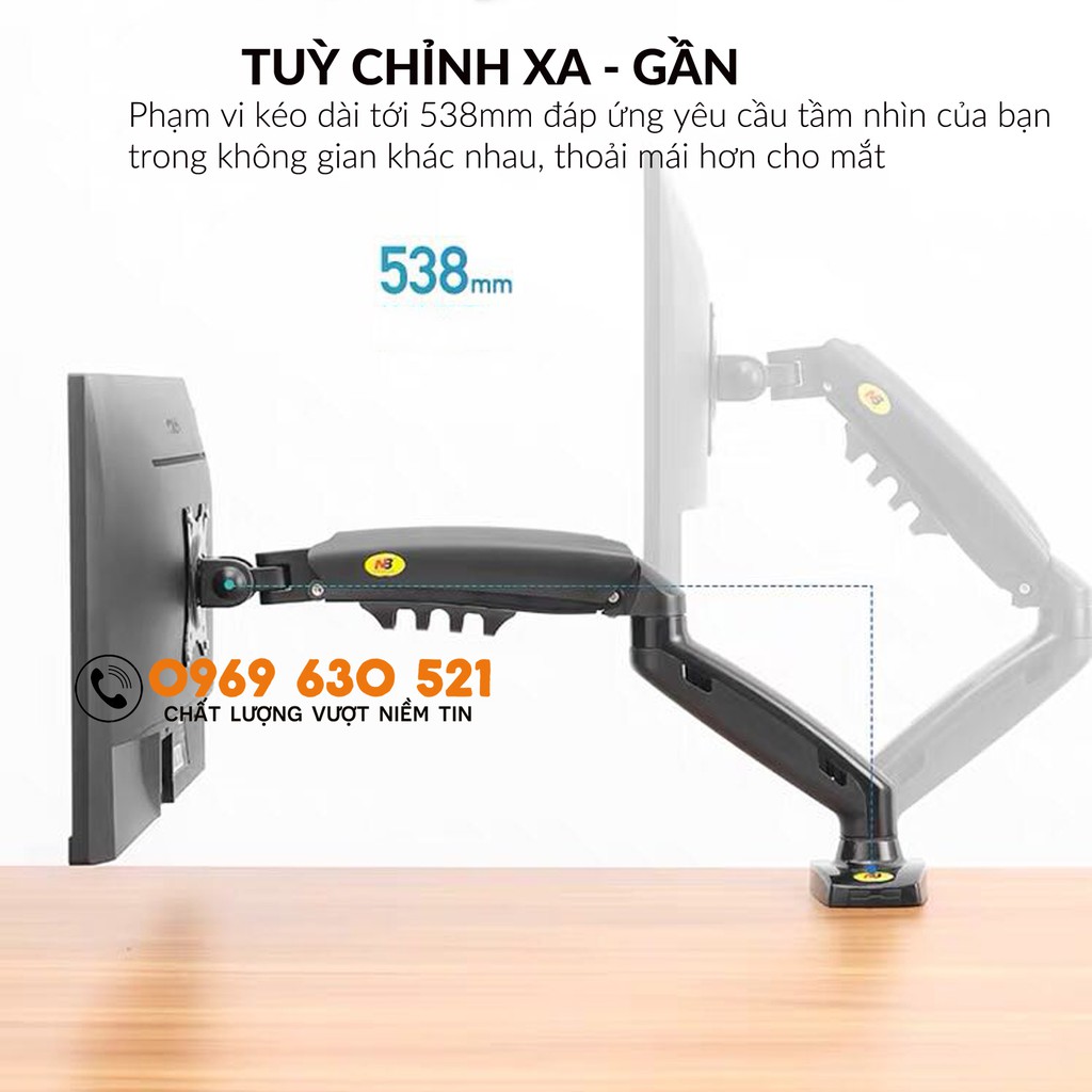 Giá Treo Màn Bình NB-F80 Phiên Bản 2021 - Tải Trọng 9Kg - Hỗ Trợ Màn 17-30Inch