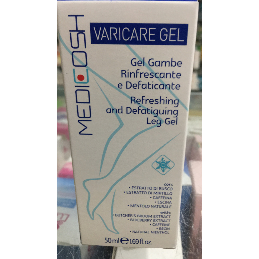 Gel Bôi Hỗ Trợ ĐT Suy Giãn Tĩnh Mạch Chân Medicosh Varicare gel (Hộp 50ml) (MP3)