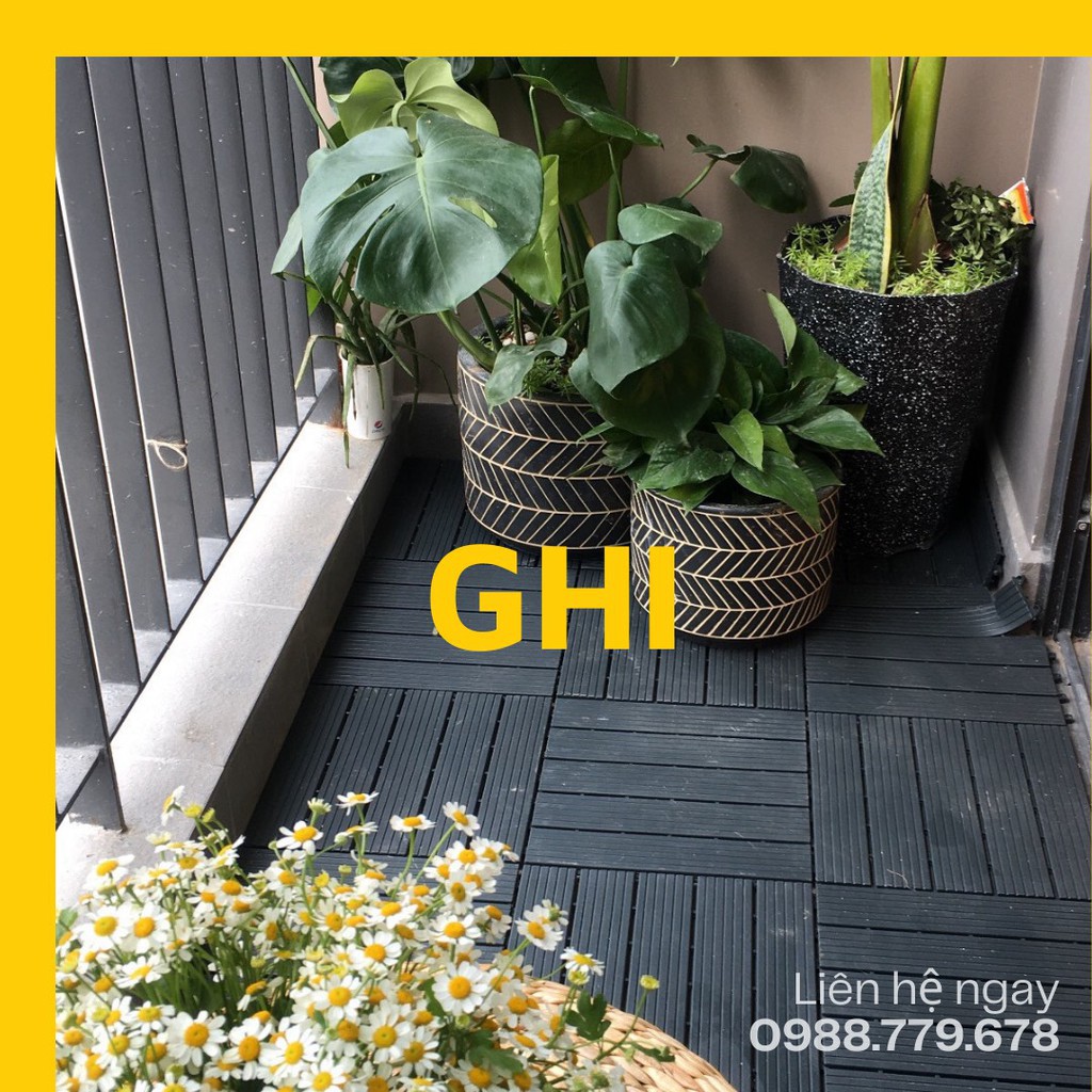 [SIÊU SỐC] Vỉ Nhựa Lót Sàn Ban Công 3T.450, Nhà, Nhà Tắm, Hồ Bơi, Sân Vườn, Ngoài Trời Siêu Bền KT 30x30cm