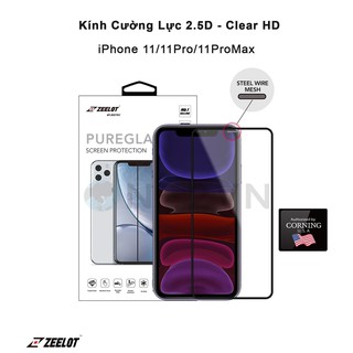 [Zeelot] Kính Cường Lực ZEELOT PureGlass 2.5D ClearHD cho iPhone 11 /11 Pro/iPhone 11 ProMax - Hàng Chính Hãng
