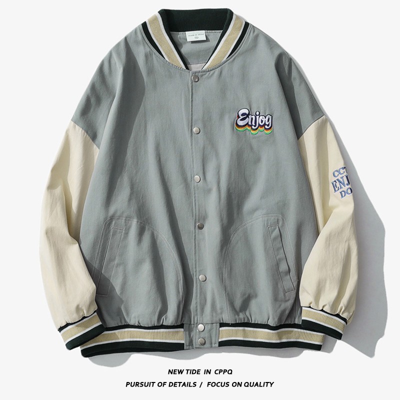 áo khoác bomber chất dù 2 lớp dày dặn áo khoác bóng chày dành cho nam nữ form rộng phong cách ulzzang VN04 | BigBuy360 - bigbuy360.vn