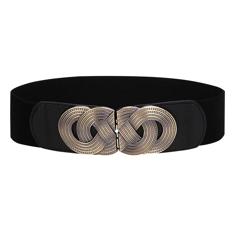 Thắt Lưng Da PU Bản To Co Giãn Phong Cách Vintage