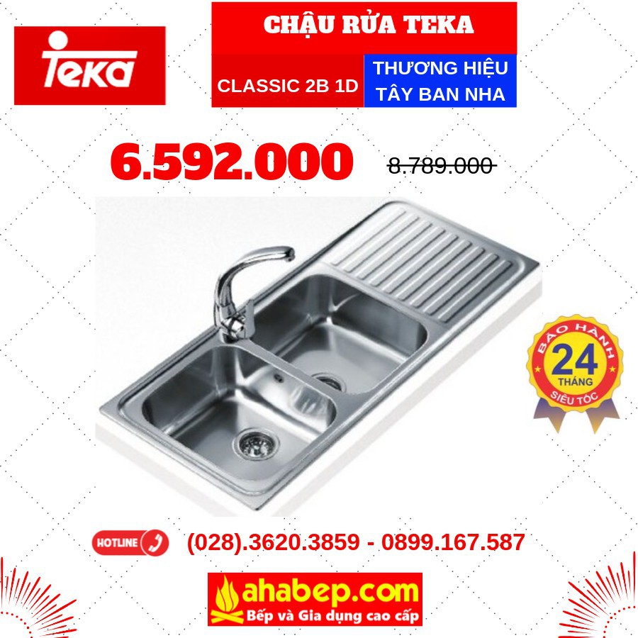 CHẬU RỬA TEKA CLASSIC 2B 1D