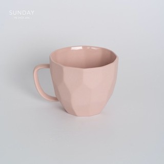 Cốc Uống Trà/Café Bằng Gốm Hình Khối Cubic Tone Màu Pastel | Ceramic Cubic Cup SUNDAY