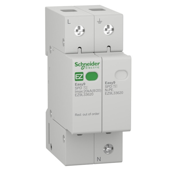 Chống sét lan truyền Easy9 1P+N - 230V - 20kA loại 2 Schneider EZ9L33620