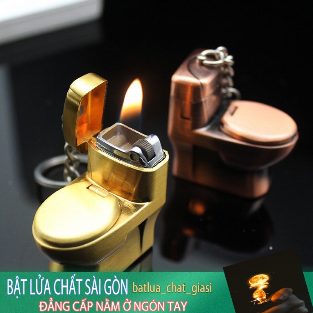 𝘽𝙖̣̂𝙩-𝙇𝙪̛̉𝙖 Độc Lạ Hột-𝙌𝙪𝙚̣𝙩 𝑔𝑎𝑠 hình BỒN CẦU nhỏ gọn hợp kim nguyên khối cao cấp