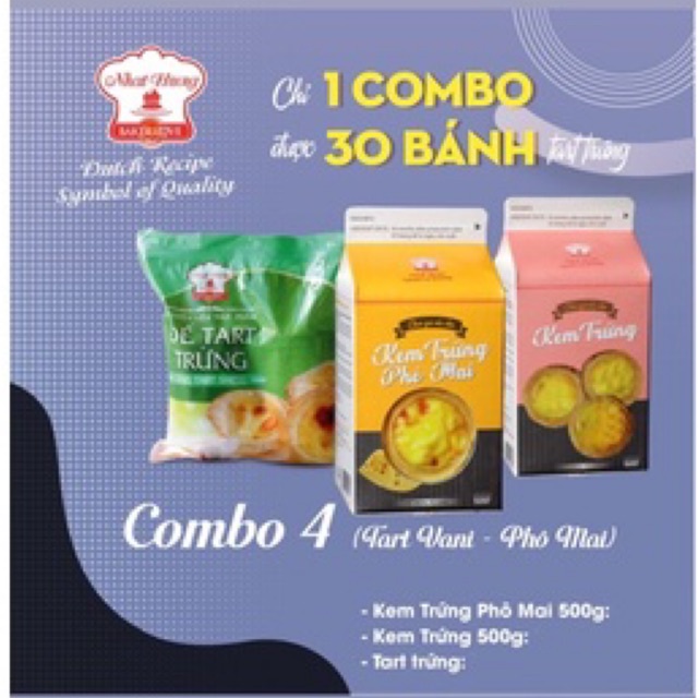 Combo Tart Trứng Và Kem Trứng Vani – Phô Mai