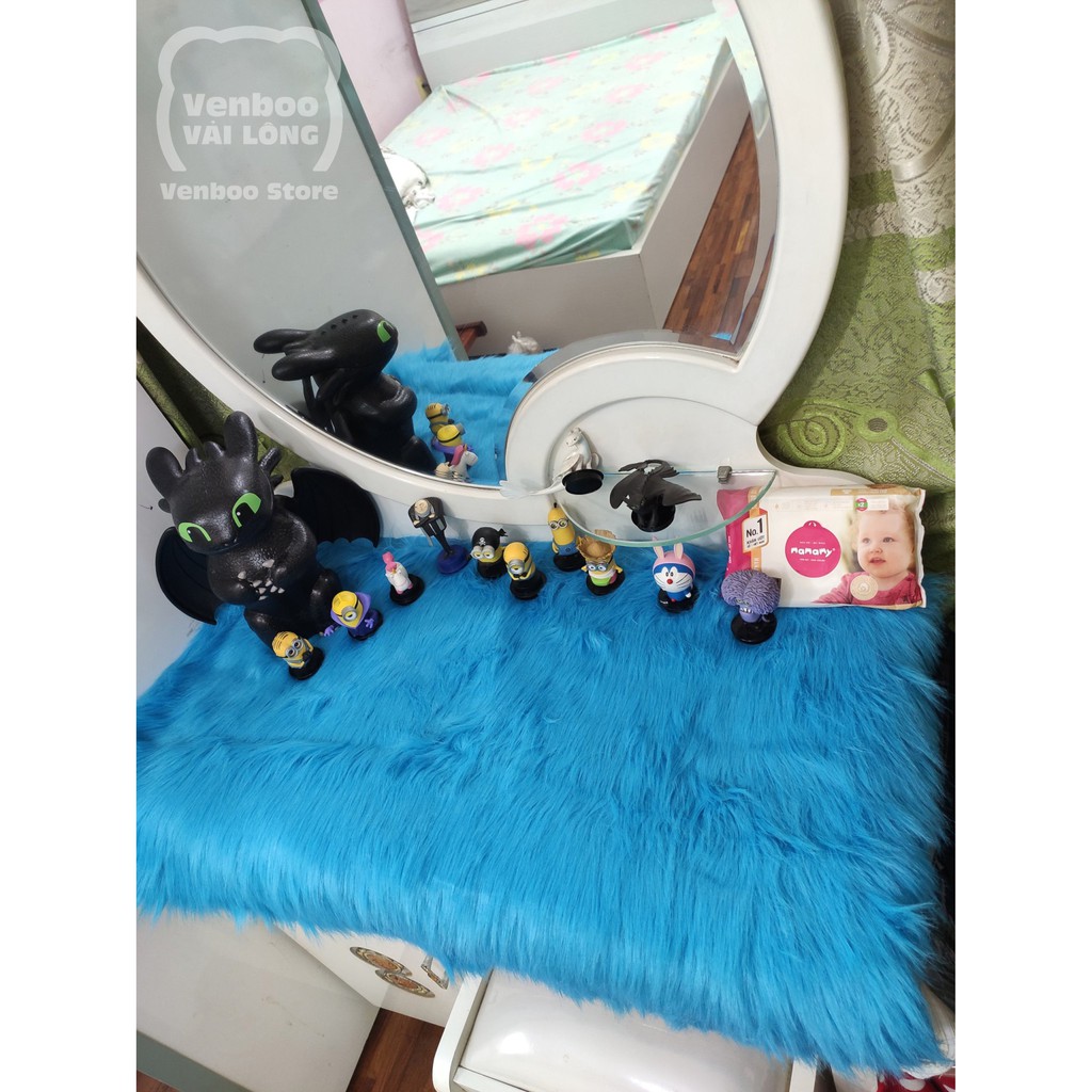 👑 Thảm Lông Trang Trí Phòng WC | Màu Xanh Vitamin Sea Chuẩn VIP 2021 | BigBuy360 - bigbuy360.vn