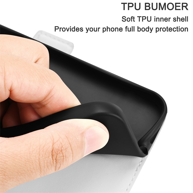 Ốp Điện Thoại Da Pu Mềm Kiểu Ví Đế Lật Có Ngăn Thẻ Cho iPhone 13 Pro Max 12 Pro Max 11 Pro Max 12 Mini 13 Pro 11 Pro 13 Mini