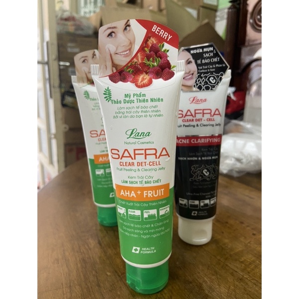 Kem trái cây làm sạch tế bào chết sạch nhờn & ngừa mụn Lana Safra 80g