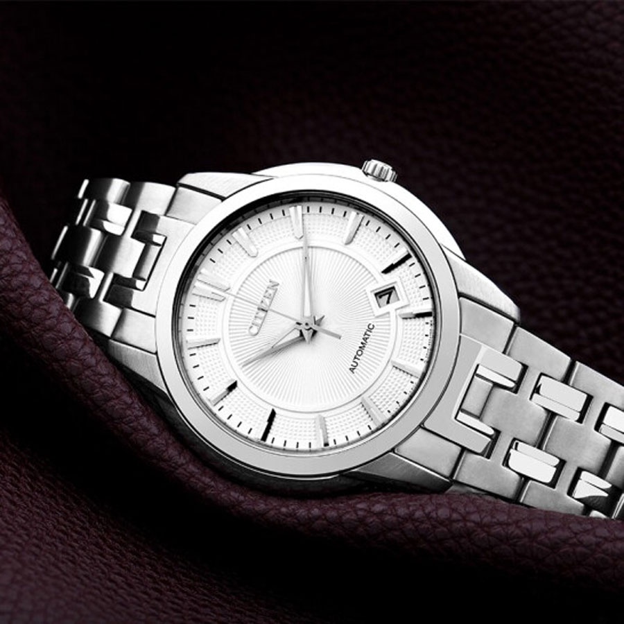Đồng Hồ Nam Citizen Dây Thép Không Gỉ NB0020-55B - Mặt Trắng (Sapphire)