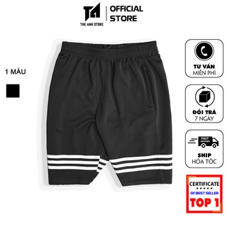 Quần Short thun nam 3 viền sọc, quần đùi nam basic thể thao TA279