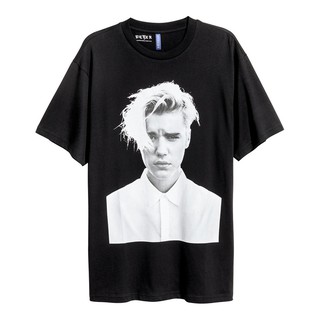 Áo Thun Tay Ngắn Cổ Tròn In Chữ Justin Bieber Cá Tính Hợp Thời Trang Cho Nam