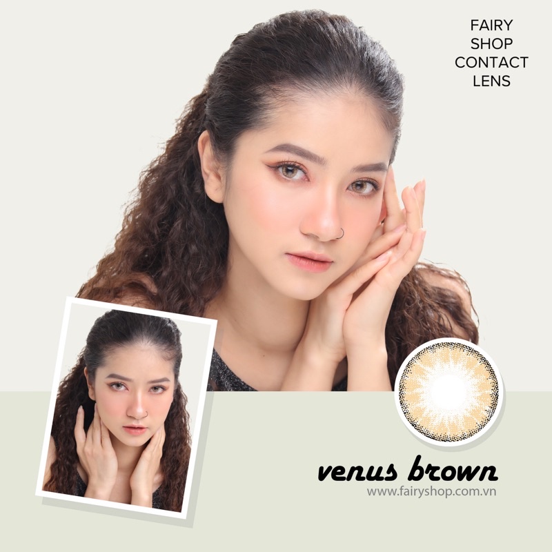 Áp tròng Venus Brown 14.0 - Kính Áp Tròng FAIRY SHOP CONTACT LENS - độ 0 đến 6