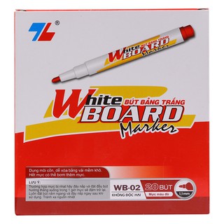 Hộp 20 Cây Bút Lông Viết Bảng Trắng Xóa Được Thiên Long WB-02
