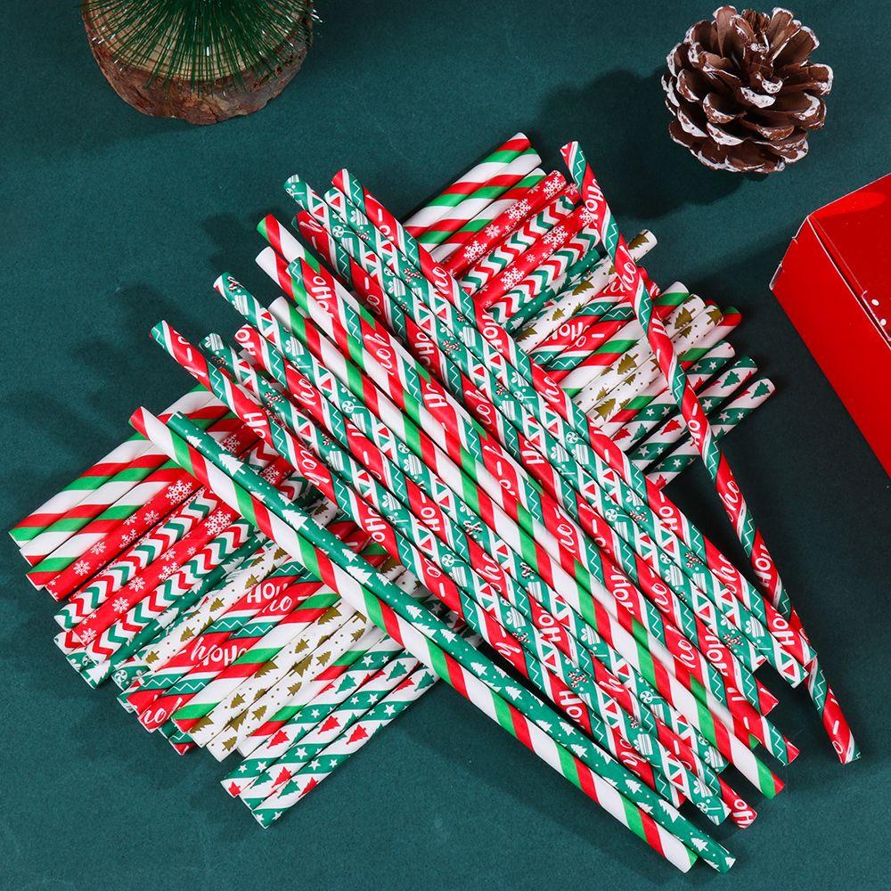 Bộ 25 Ống Hút Giấy Dùng Trang Trí Tiệc Cưới / Giáng Sinh