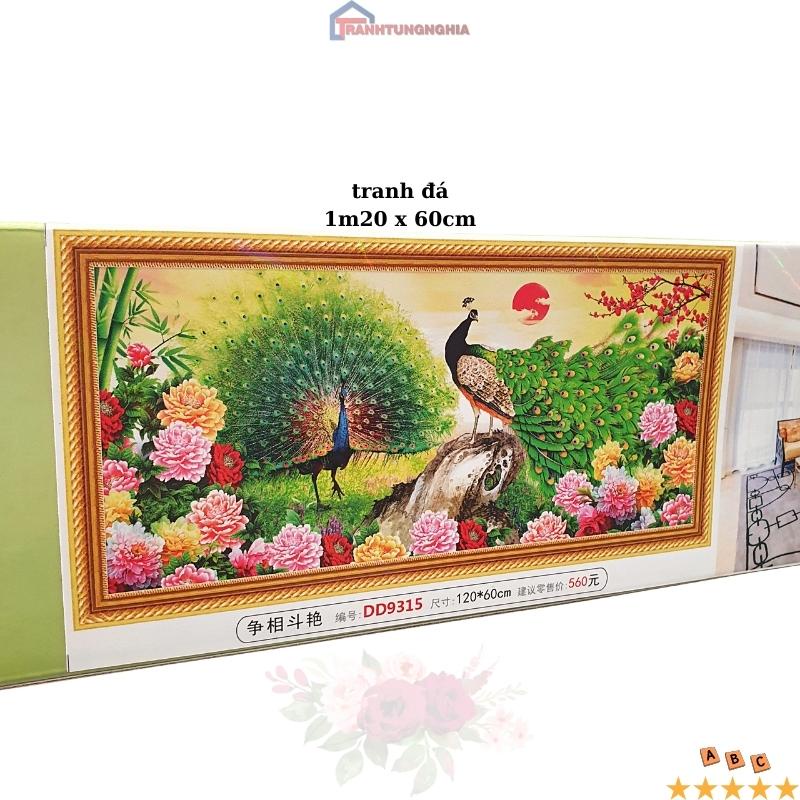 Tranh đính đá, tranh thêu chữ thập công gia hòa vạn sự hưng