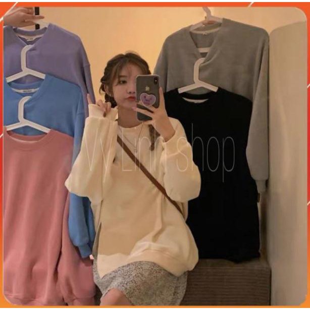 Áo nỉ sweater ✪ FREESHIP ✪ áo xẻ hông cá tính nỉ ấm co giãn nhẹ nhiều màu Vylinhshop form rộng unisex